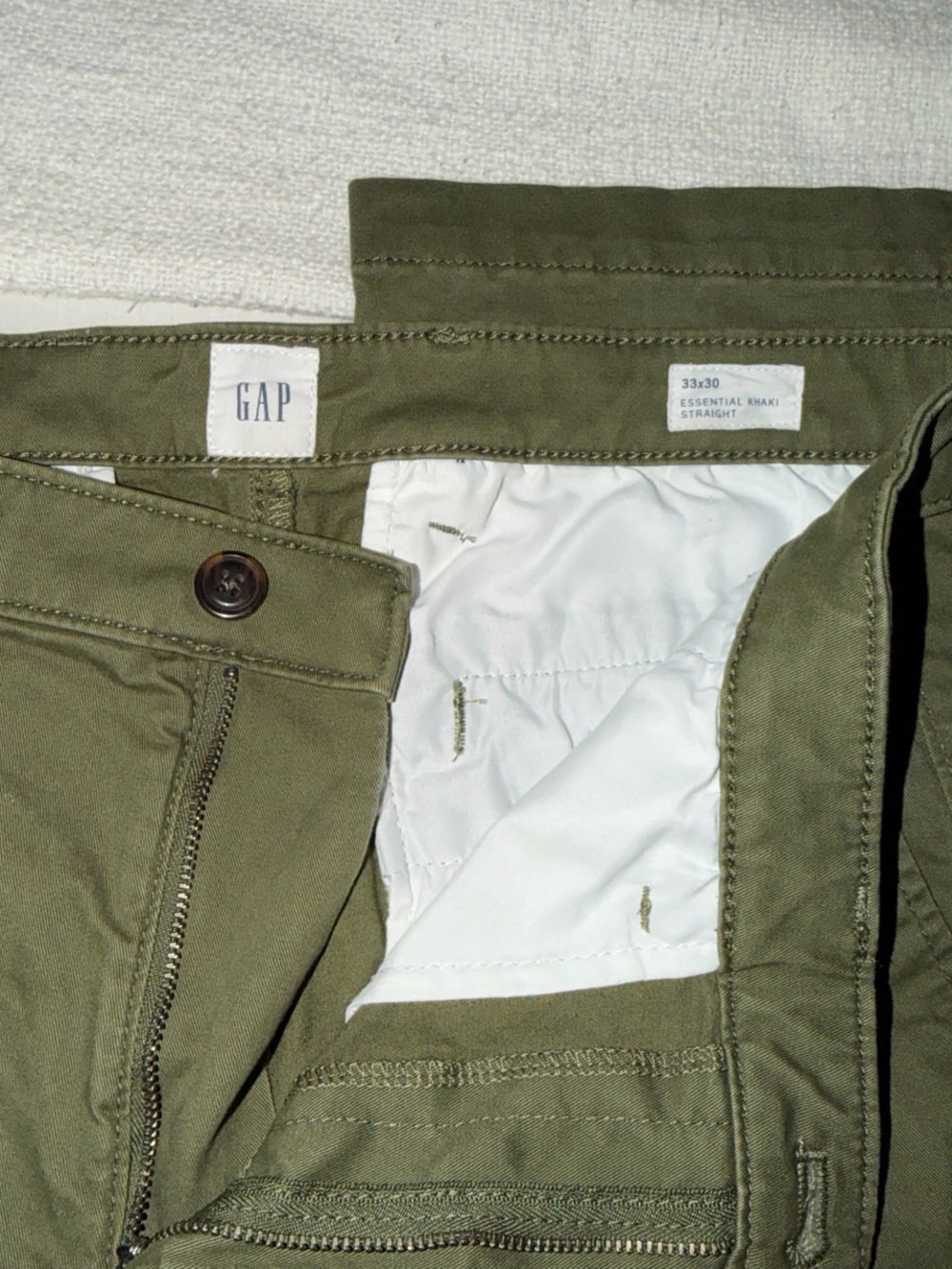 GAP Olive Green Men's Straight Chinos - Picture 1 of 3